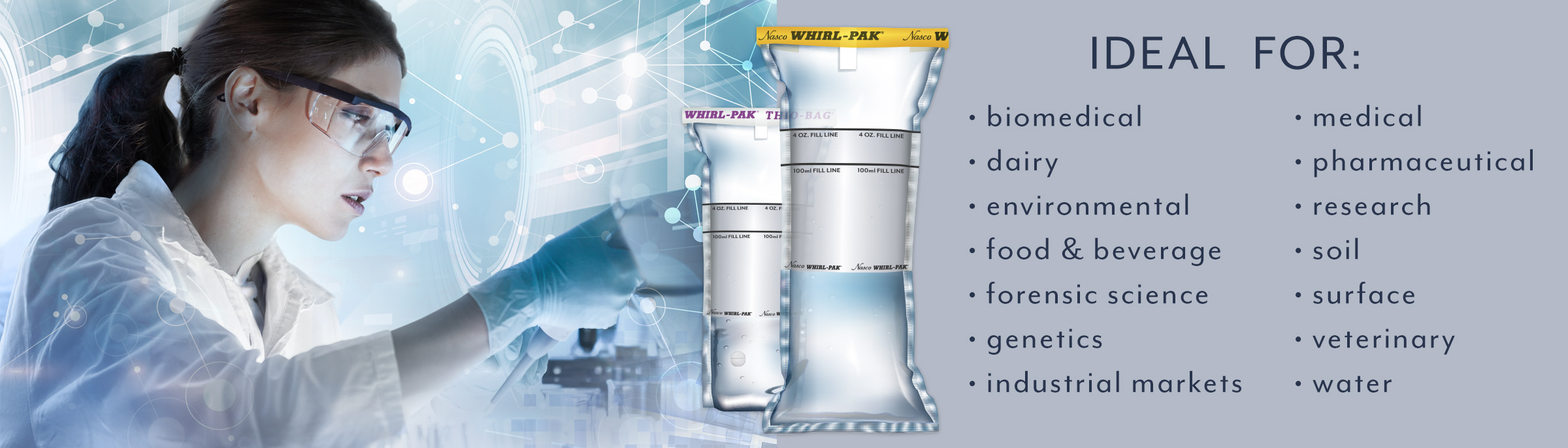 Nasco Whirl-Pak Standard Sample Bags:Environmental Samplers:General Purpose